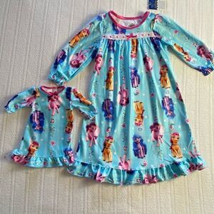 My Little Pony Girl Pony Friends Nightgown and Matching Doll Gown Set
